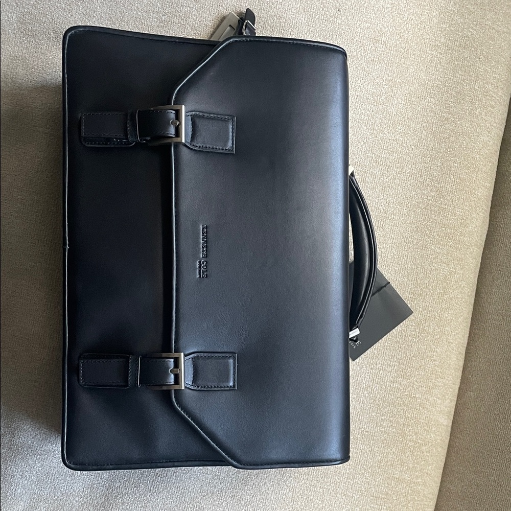 Kenneth Cole Black Leather Briefcase